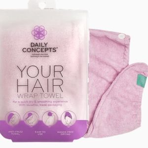 Daily Concepts Hair Wrap Towel-Pink